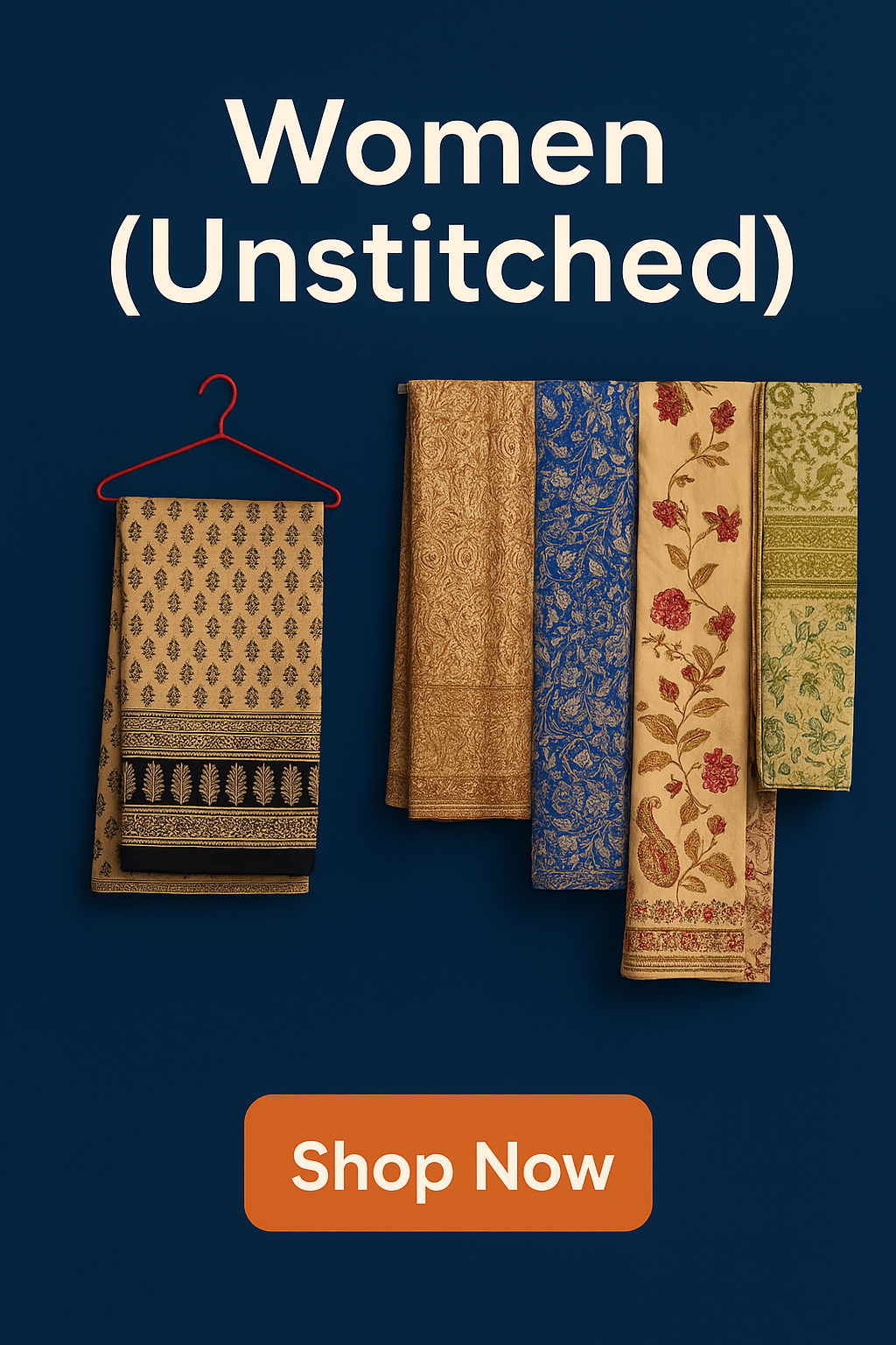 Women's unstitched clothing collection – elegant fabrics and stylish designs available at Nexa Mall