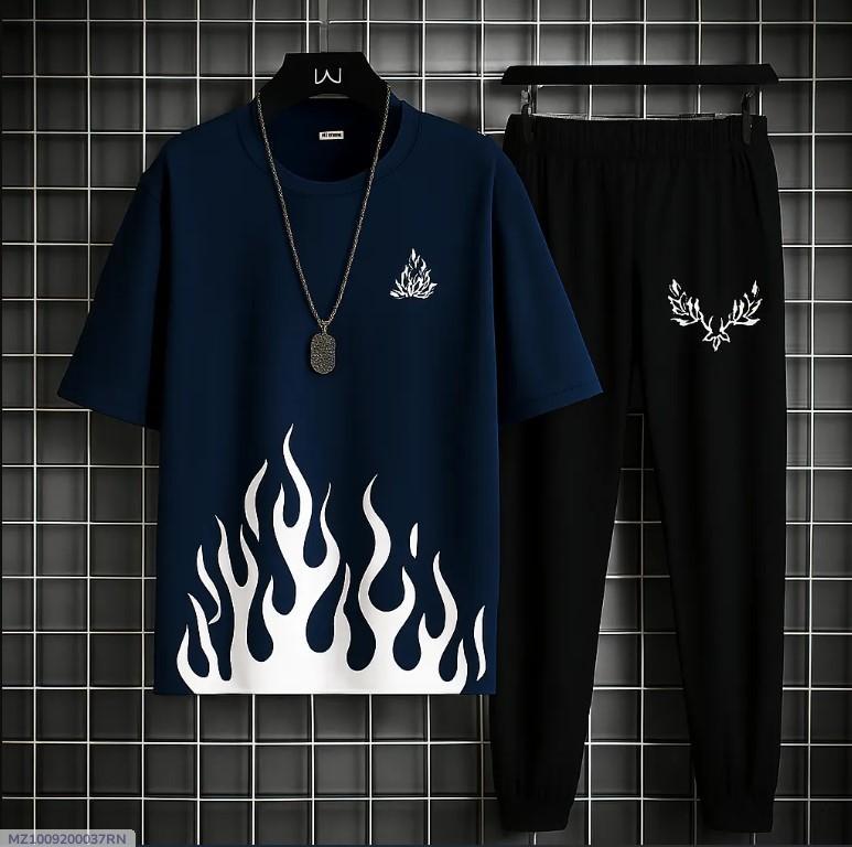 2 Pcs Micro Track Suit Set – Shirt & Trouser Flat Lay