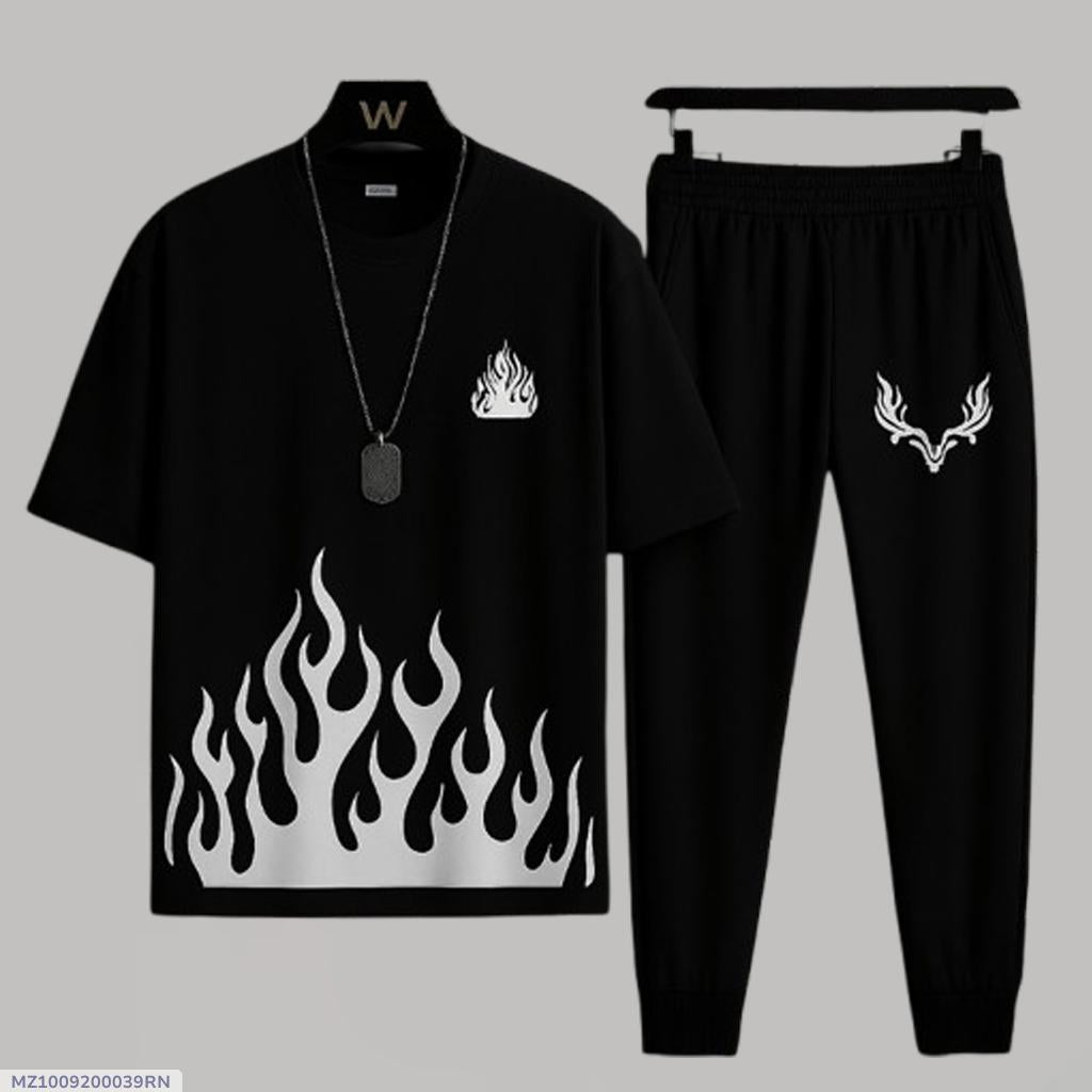 White and Black Micro Fabric Track Suit for Men and Women