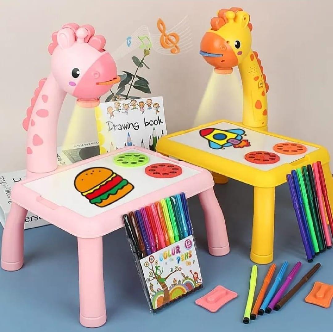 Creative 3-in-1 projector drawing desk with educational features