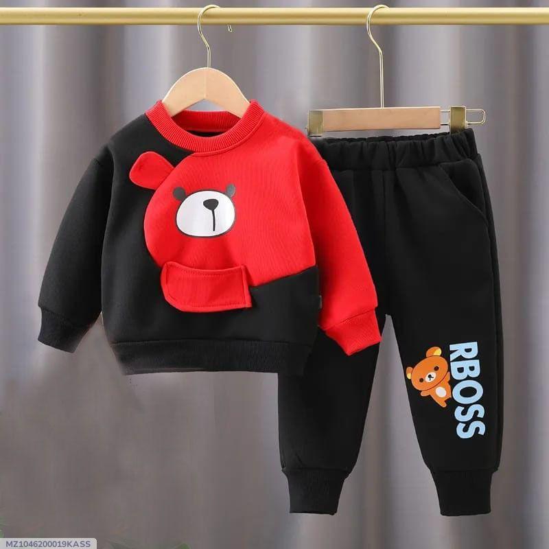 Warm fleece tracksuit for boys casual wear