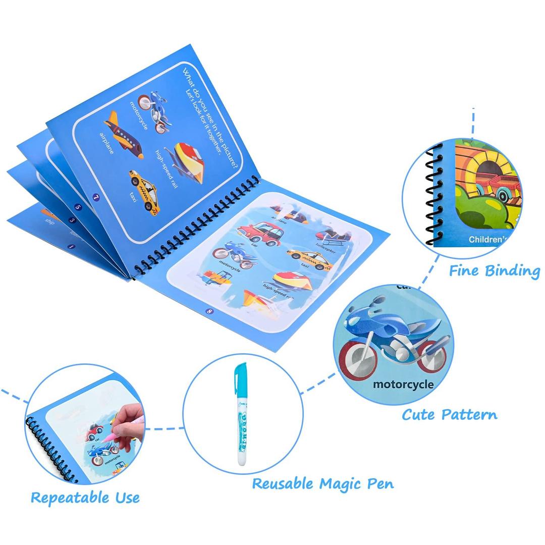 Fun activity book for kids – paint with water and reuse
