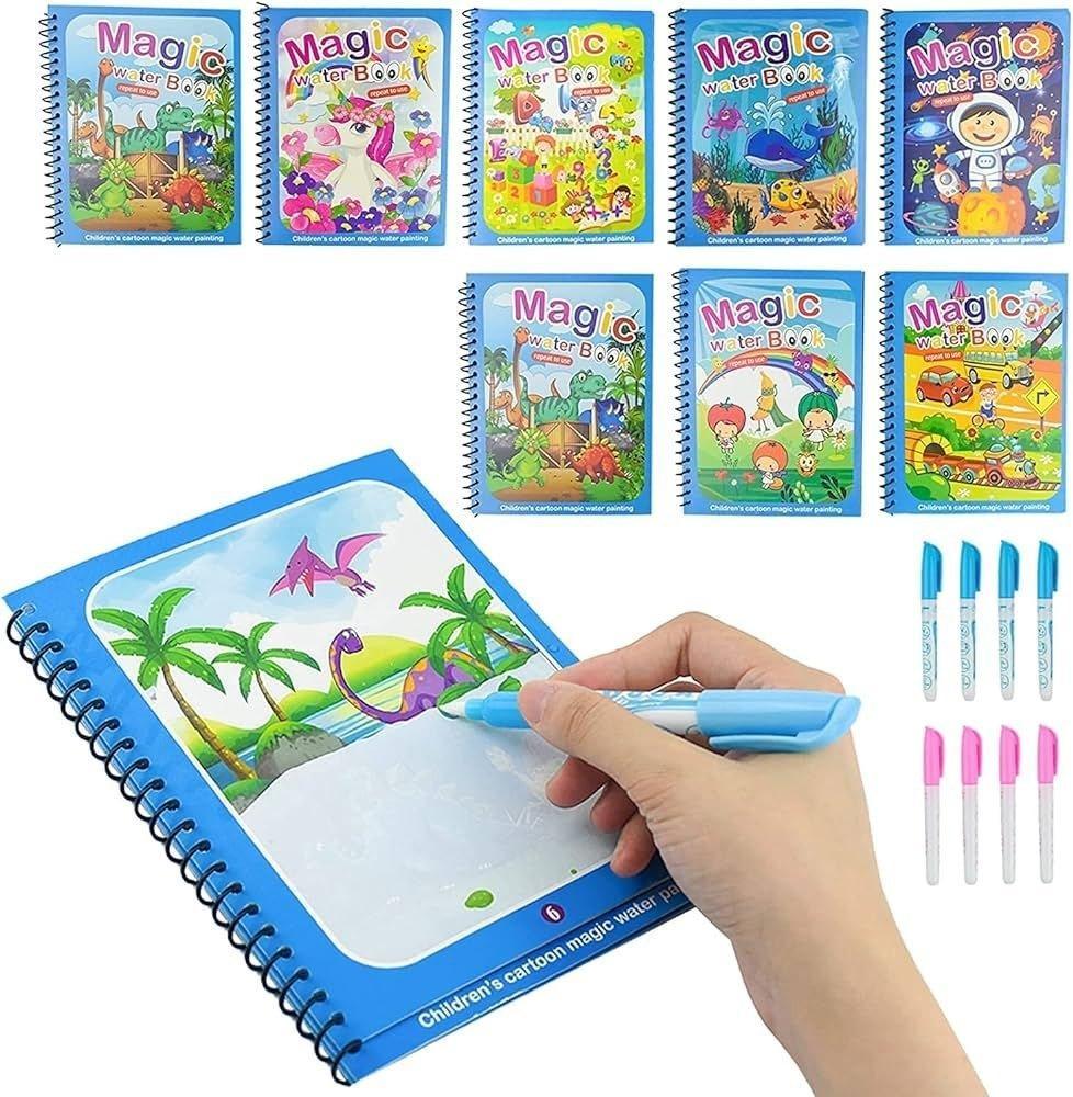 Fun activity book for children – paint with water and reusable