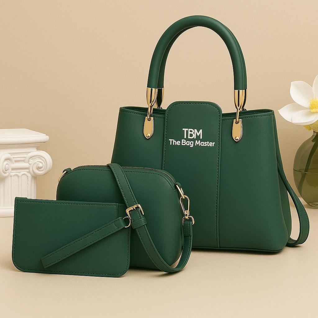 All 3 bags included in the Girl’s Rexine Hand Bag Set