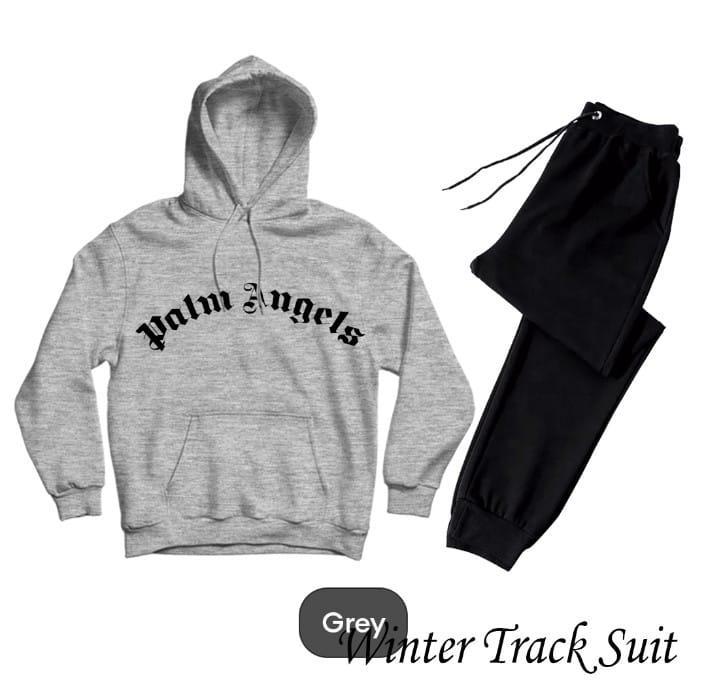Comfortable cotton blend men’s hoodie tracksuit grey