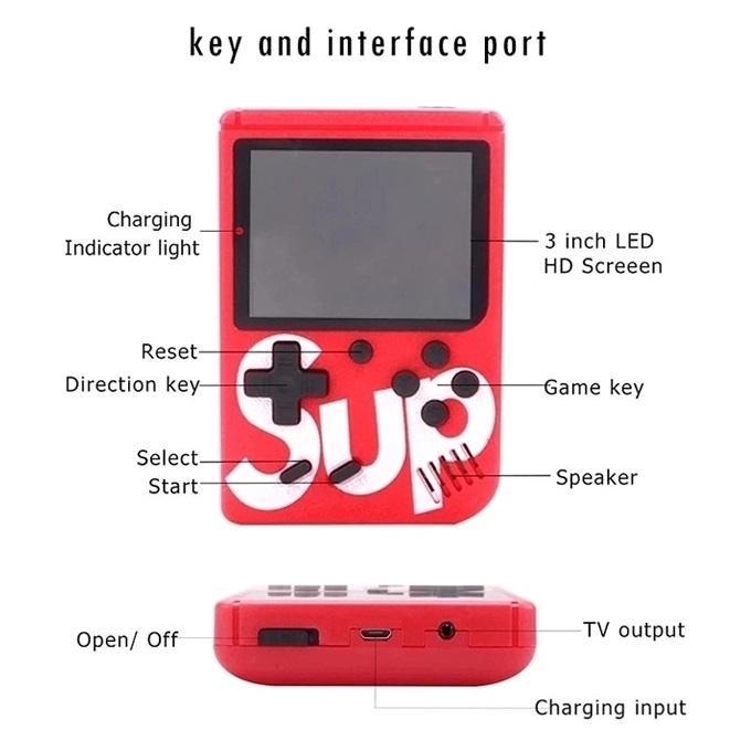 Sup x Game Box 400 games with TV output and USB charging