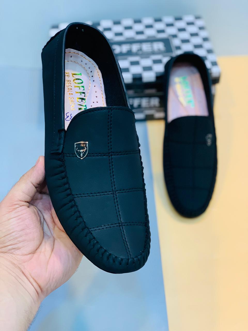 Side view showing lightweight casual loafers
