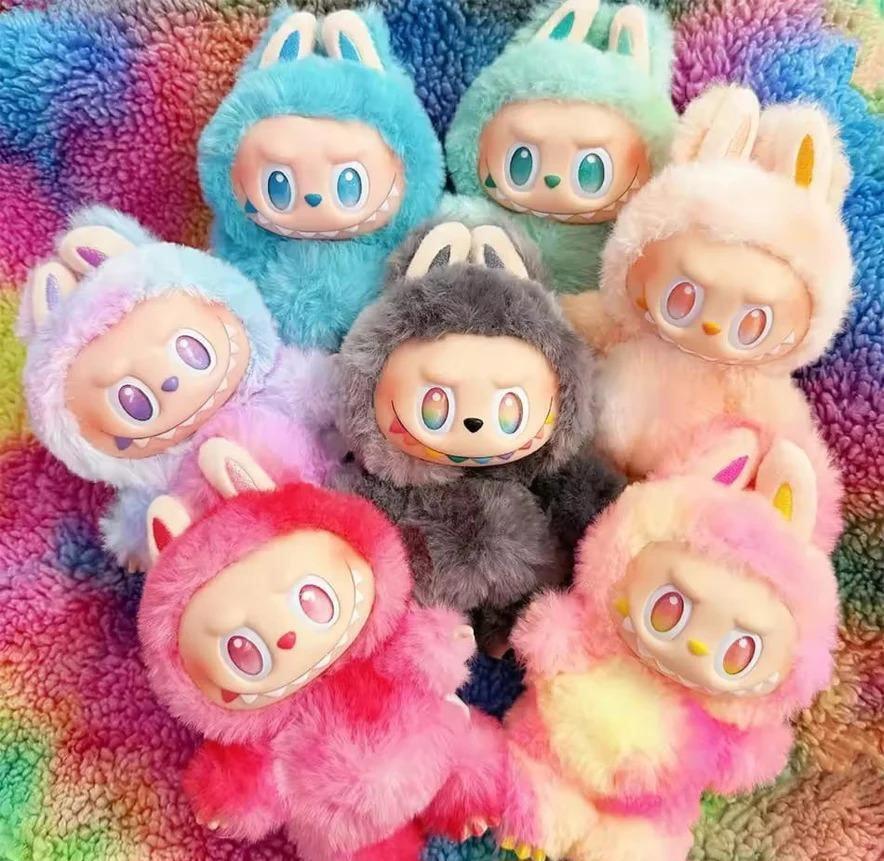 Multicolor Labubu Doll front view silicone toy