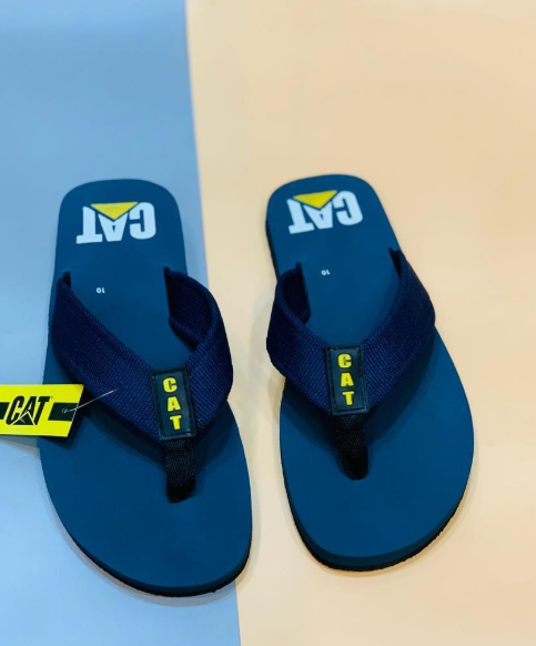 Comfortable men’s outdoor rubber slide slippers blue
