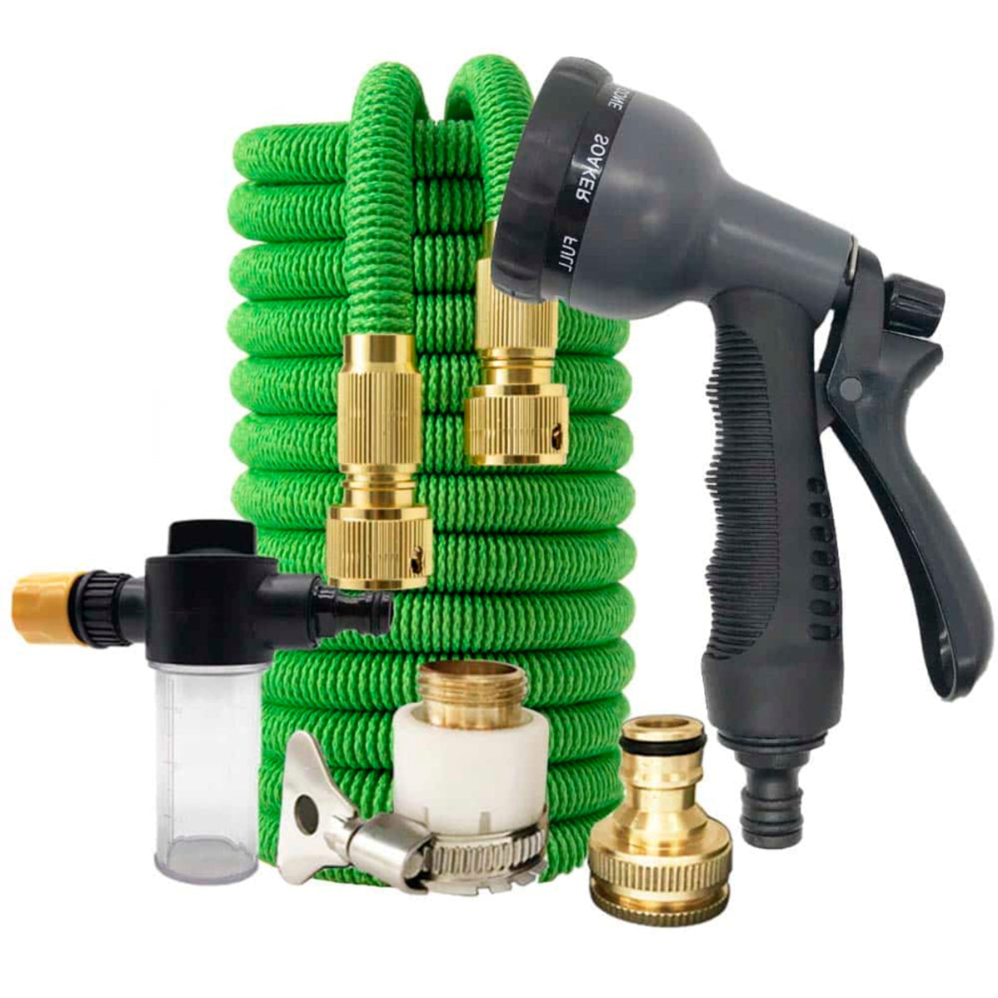 Lightweight expandable water hose with storage bag