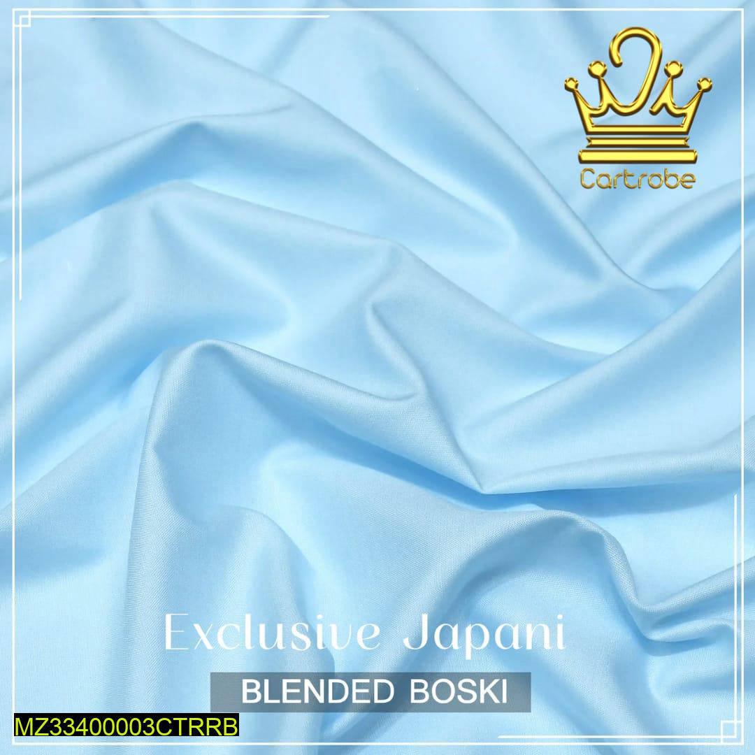 Premium Boski men’s unstitched suit ready for customization light sky blue